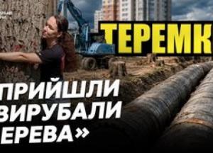 Скандал на Теремках: Київська влада зупинила будівництво теплотраси через парк після протестів