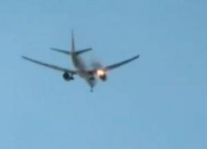В небе над Лос-Анджелесом загорелся пассажирский самолет (видео) 