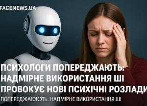 Психологи попереджають: надмірне використання ШІ провокує нові психічні розлади