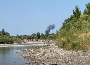 Крушение самолета на Прикарпатье попало на видео