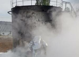 В Николаеве горел резервуар с дизтопливом