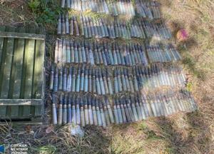 СБУ у линии разграничения обнаружила три тайника с оружием (фото)