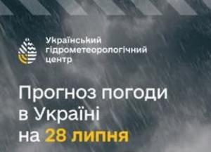 Прогноз погоди на 28 липня: грози, град та шквали в Україні, на південному сході до +29°C