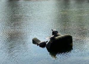 В Киеве на Виноградаре по озеру плавают черепахи в кресле