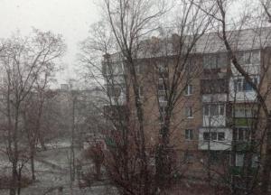 В конце марта в Киеве пошел снег (фото)