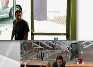 Мужчина ограбил два банка за 20 минут  (видео)