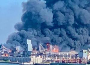 РФ уничтожила второй по величине зерновой терминал в Украине: фото и видео складов в огне