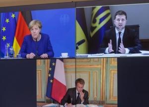 Зеленский, Меркель и Макрон обсудили Донбасс