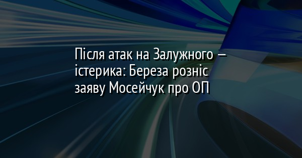 Після атак на Залужного — істерика: Береза розніс заяву Мосейчук про ОП